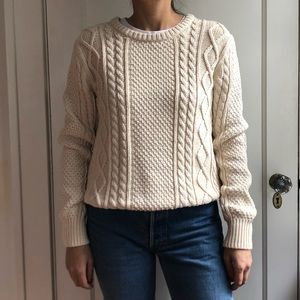 JCrew Cable Knit Sweater Small